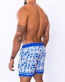 Short de baño Amalfi de BORNEO, detalle del estampado