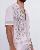 Camisa de seda Acacia de BORNEO, detalle de la ilustración