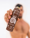 Aceite bronceador de BORNEO en botella marrón de 250 ml
