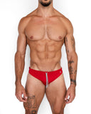 Bikini de baño Cranberry de BORNEO en rojo intenso, vista frontal