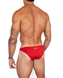 Bikini de baño Cranberry de BORNEO en rojo intenso, vista posterior