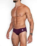 Bañador Ciruela de BORNEO en morado vino, vista lateral